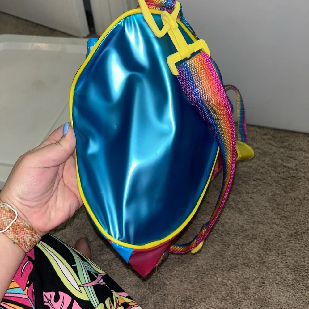 NWT Vintage Unused Condition Lisa Frank Rainbow Chaser Pink Cat Duffel Bag - Picture 10 of 13